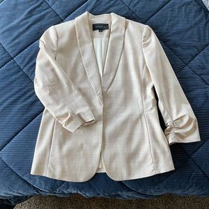Ann Taylor Blazer - Light Beige, Light Pink Detail